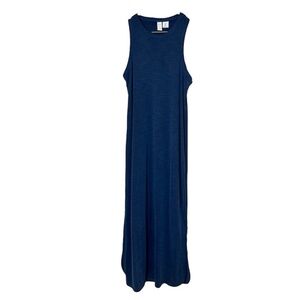 JOIE Sleeveless Tank Modal Maxi Dress With Slits In Blue Size Small